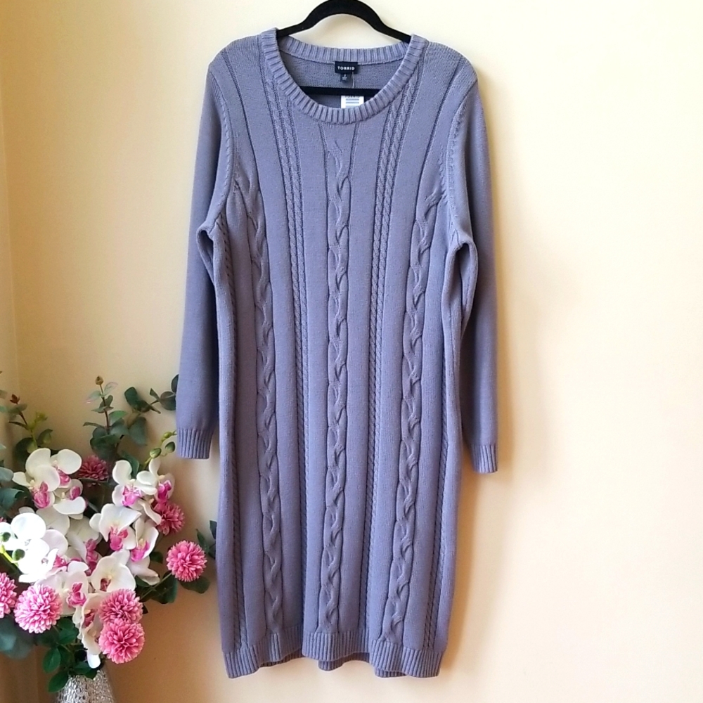 Torrid Quilt Pattern Sweater Dress
